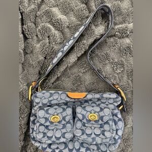 Coach Signature Denim Shoulder Bag